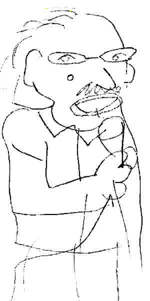 Angela's depiction of Daddy preaching