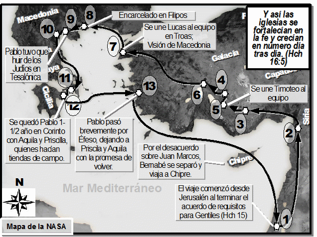 mapa - segundo viaje de pablo